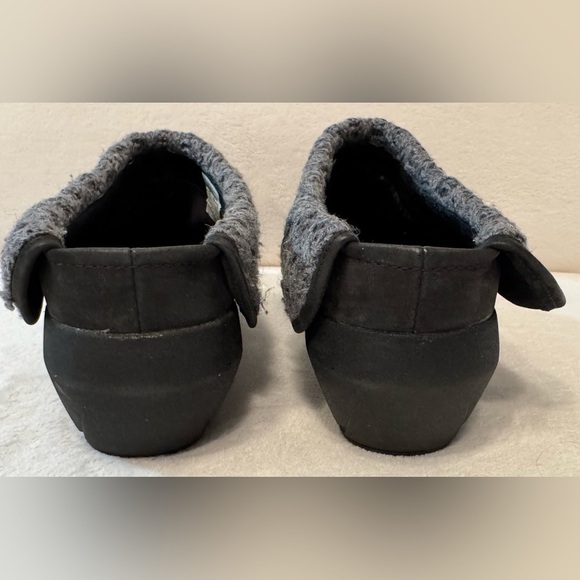Merrell Women’s Luxe Knit Black Leather Slip-On Clog Mules Size 9.5 - Picture 6 of 9